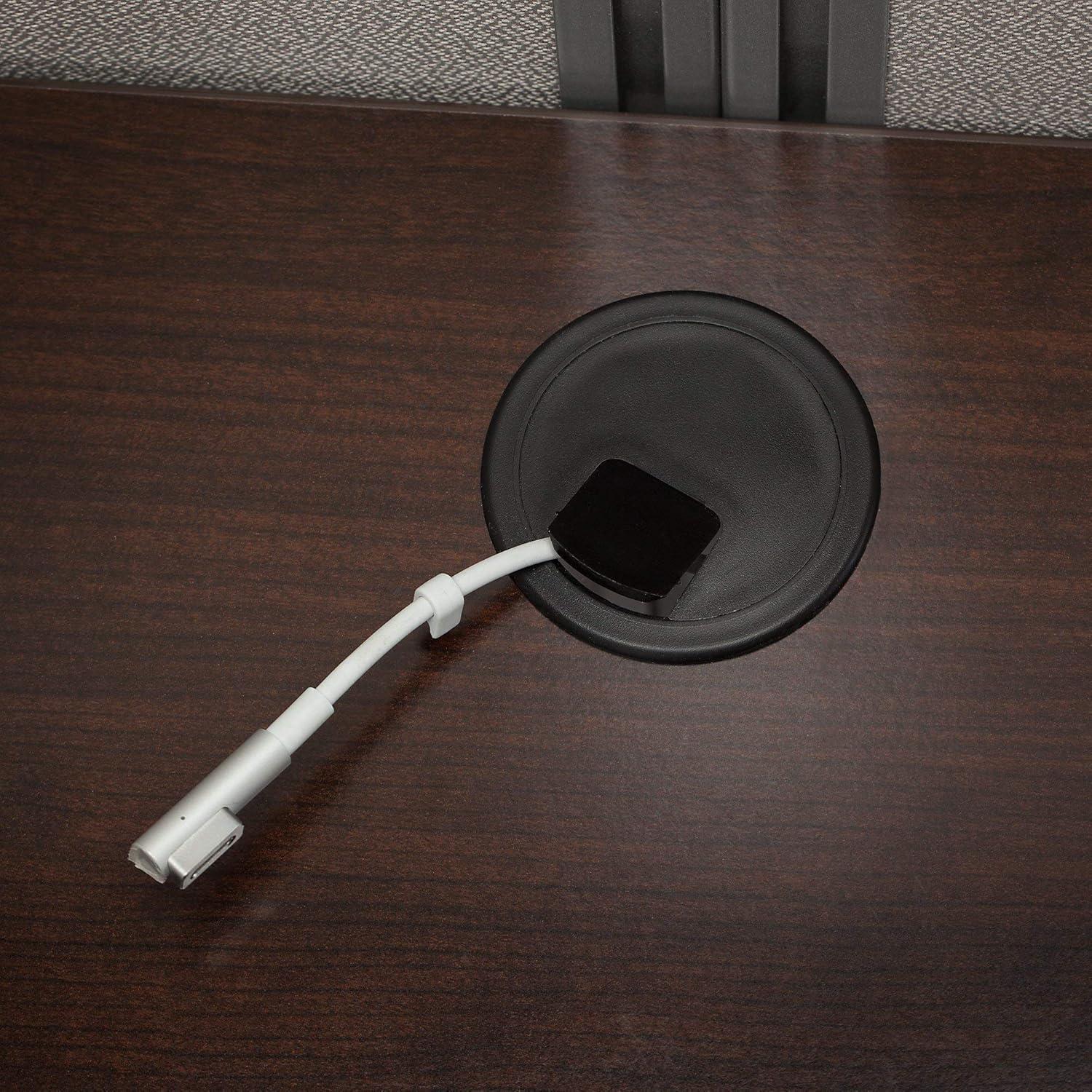 Bush Business Furniture Easy Office L-Shaped 2 Person Benching Workstation with Cable Management