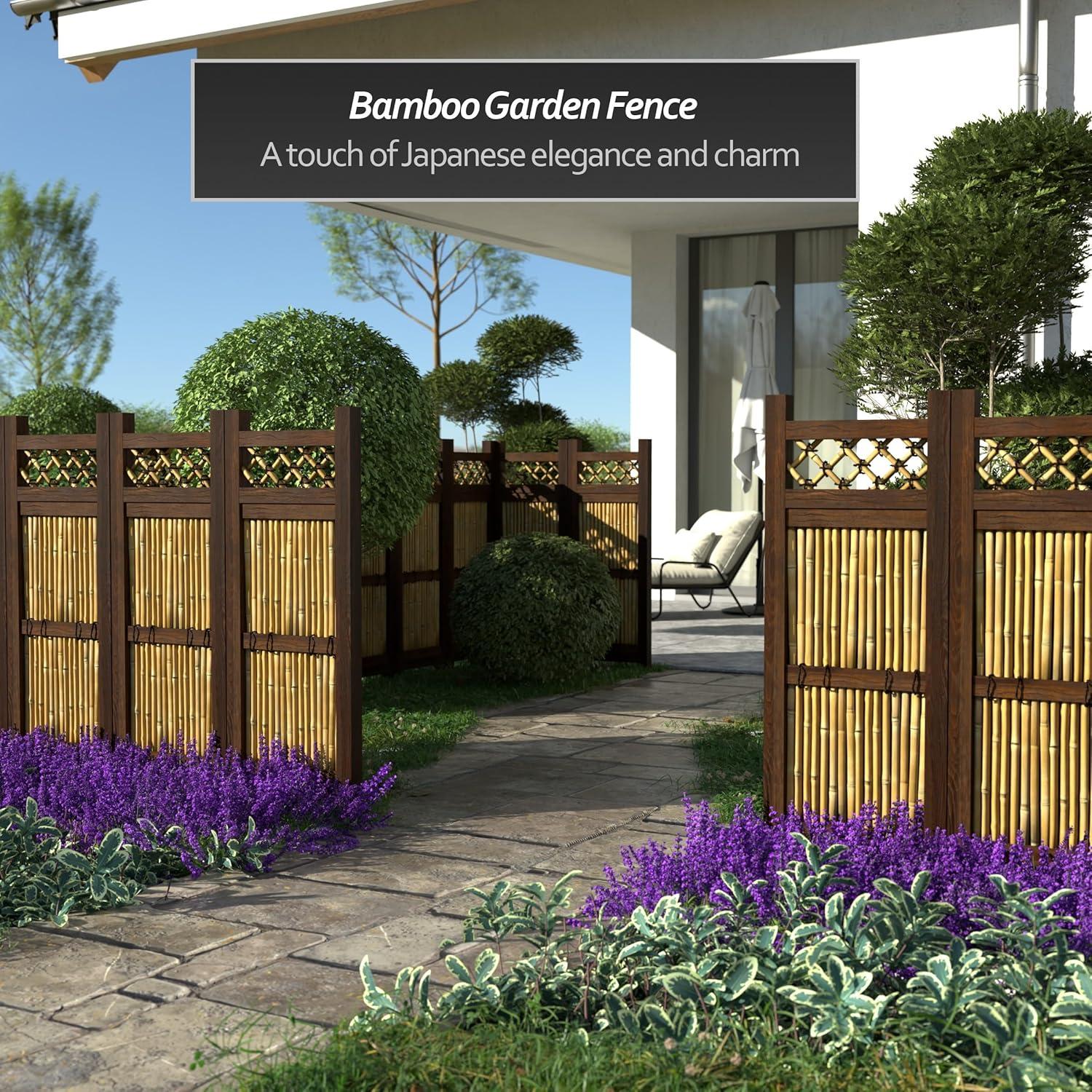 Bayou Breeze North Reading Brown Bamboo Fencing with 1 Panel(s) Included