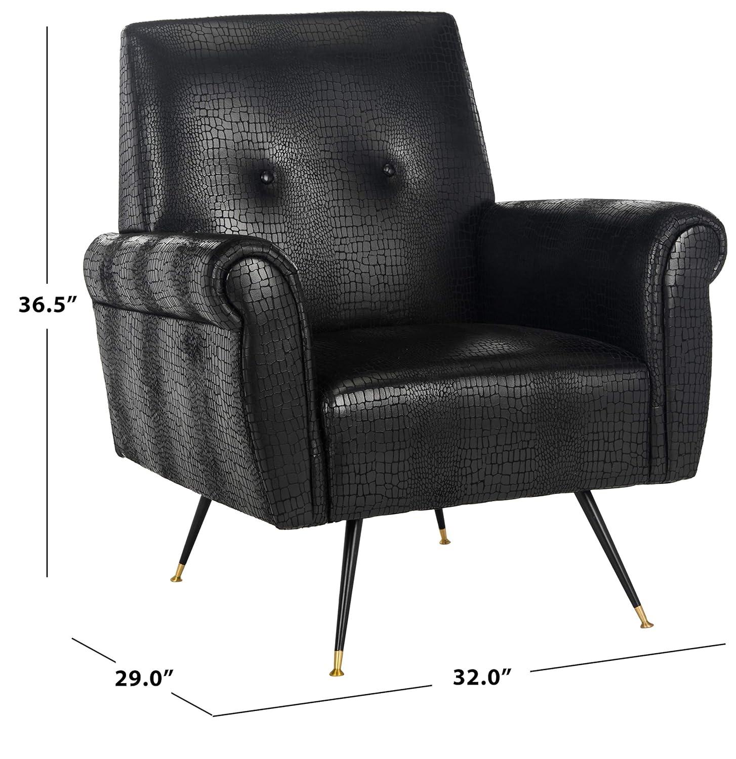 Mira Accent Chair - FOX6285 - Black - Safavieh