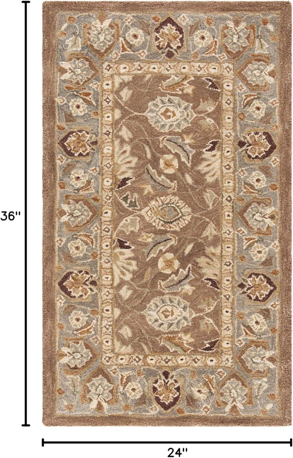 Anatolia AN549 Hand Tufted Indoor Area Rug - Brown/Blue - 9'x12' - Safavieh