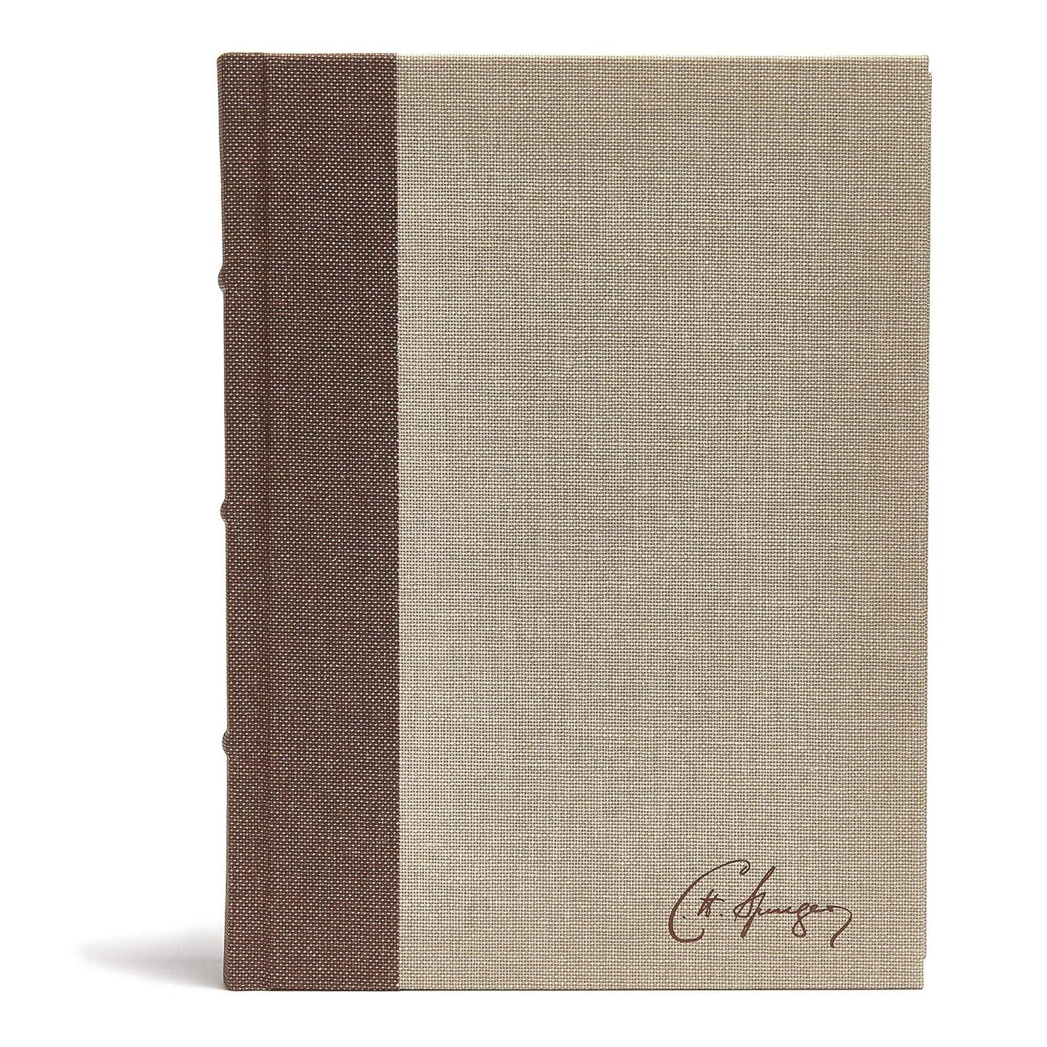 CSB Spurgeon Study Bible, Brown/Tan Cloth Over Board - by  Alistair Begg & Csb Bibles by Holman (Hardcover)