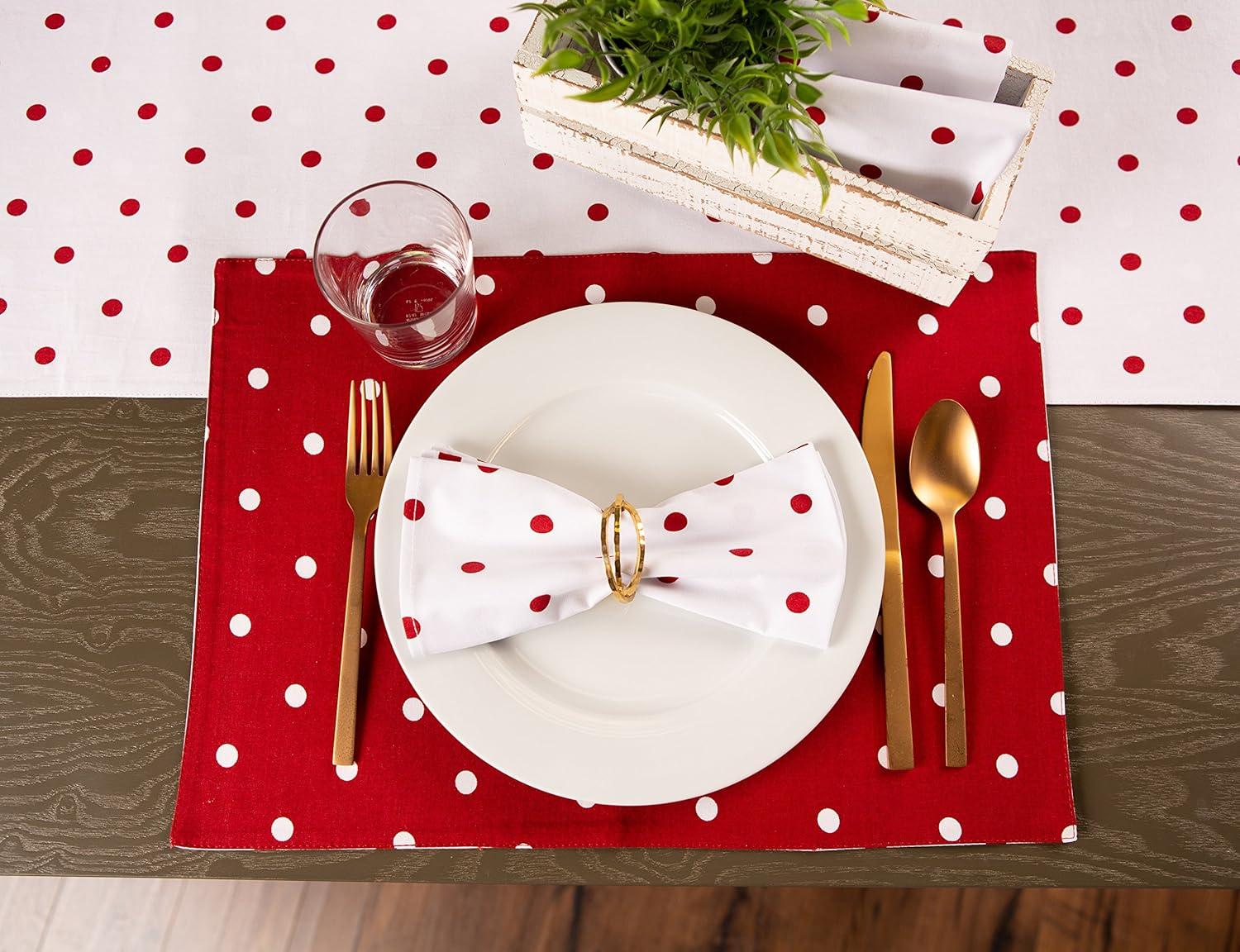 DII Polka Dot Napkin(Set of 4) White/Red