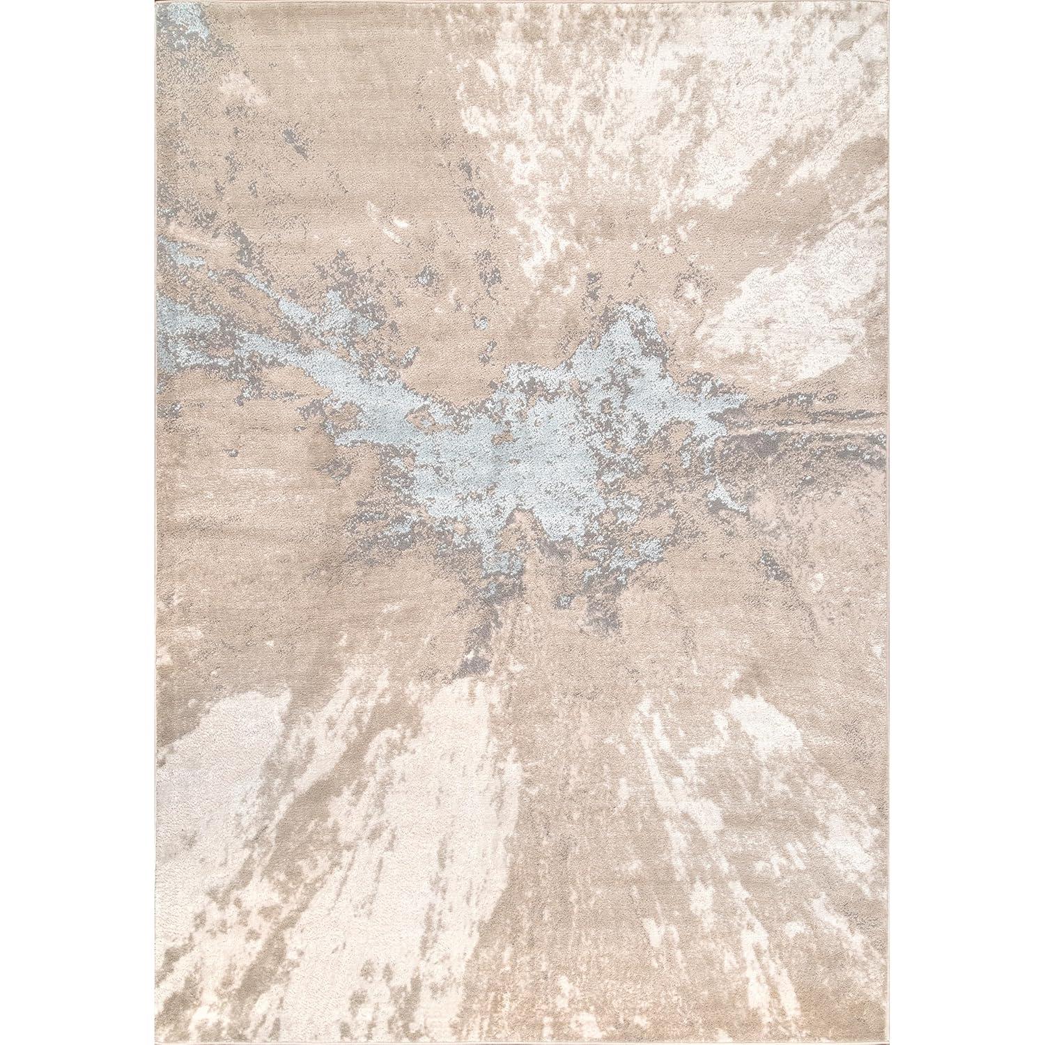 Nuloom Cyn Abstract 2x3 Accent Indoor Area Rug for Living Room Bedroom Dining Room Entryway Kitchen, Beige/Ivory