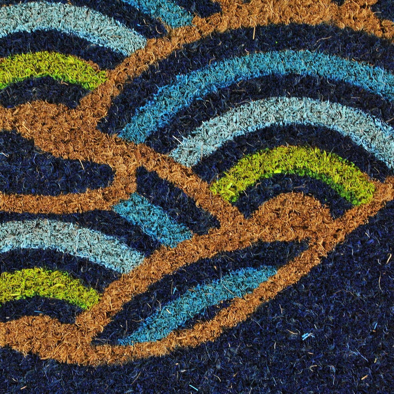 DII Animal Collection Natural Coir Doormat, 17x29", Whale