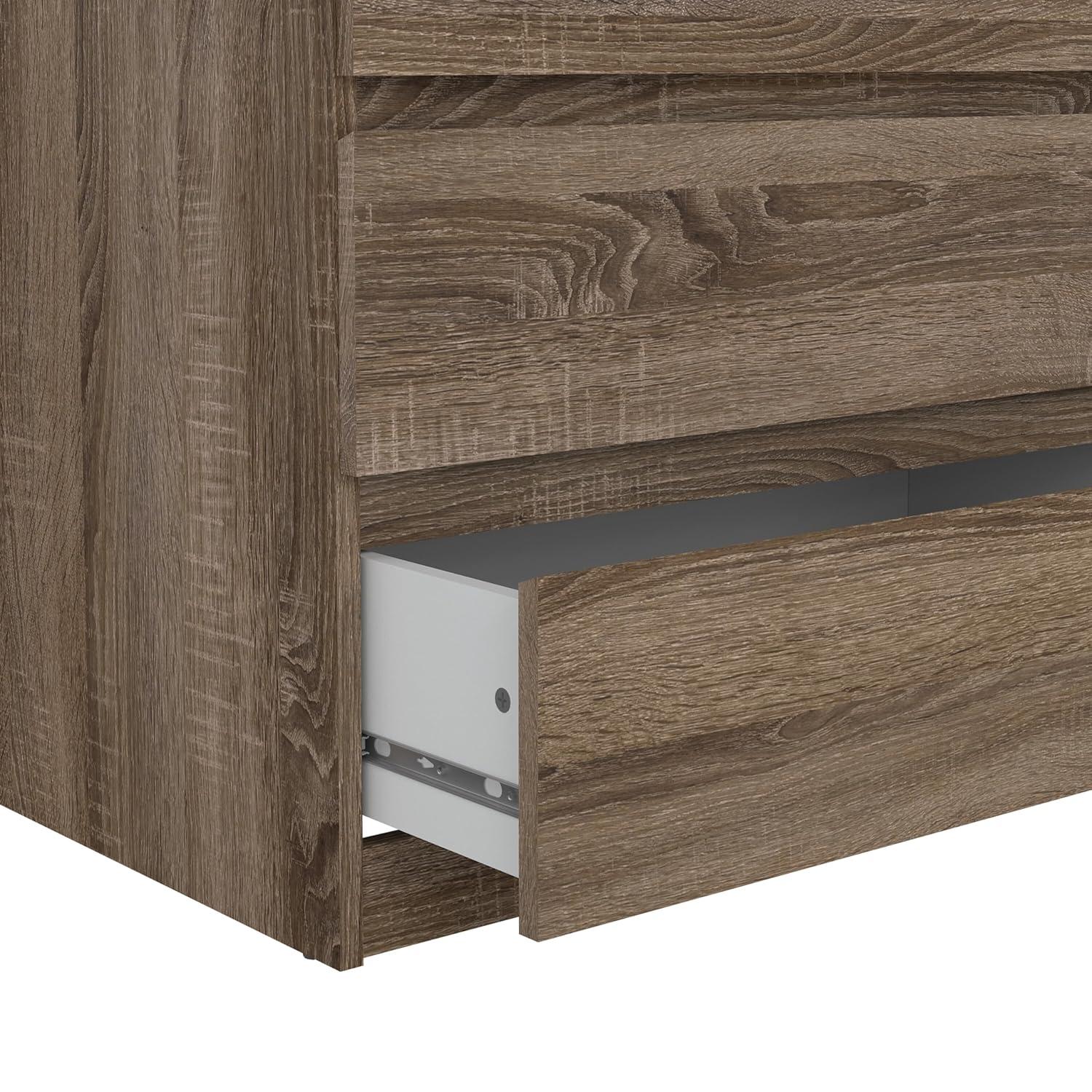 Wood Scottsdale 5 Drawer Chest in Truffle Gray-Tvilum