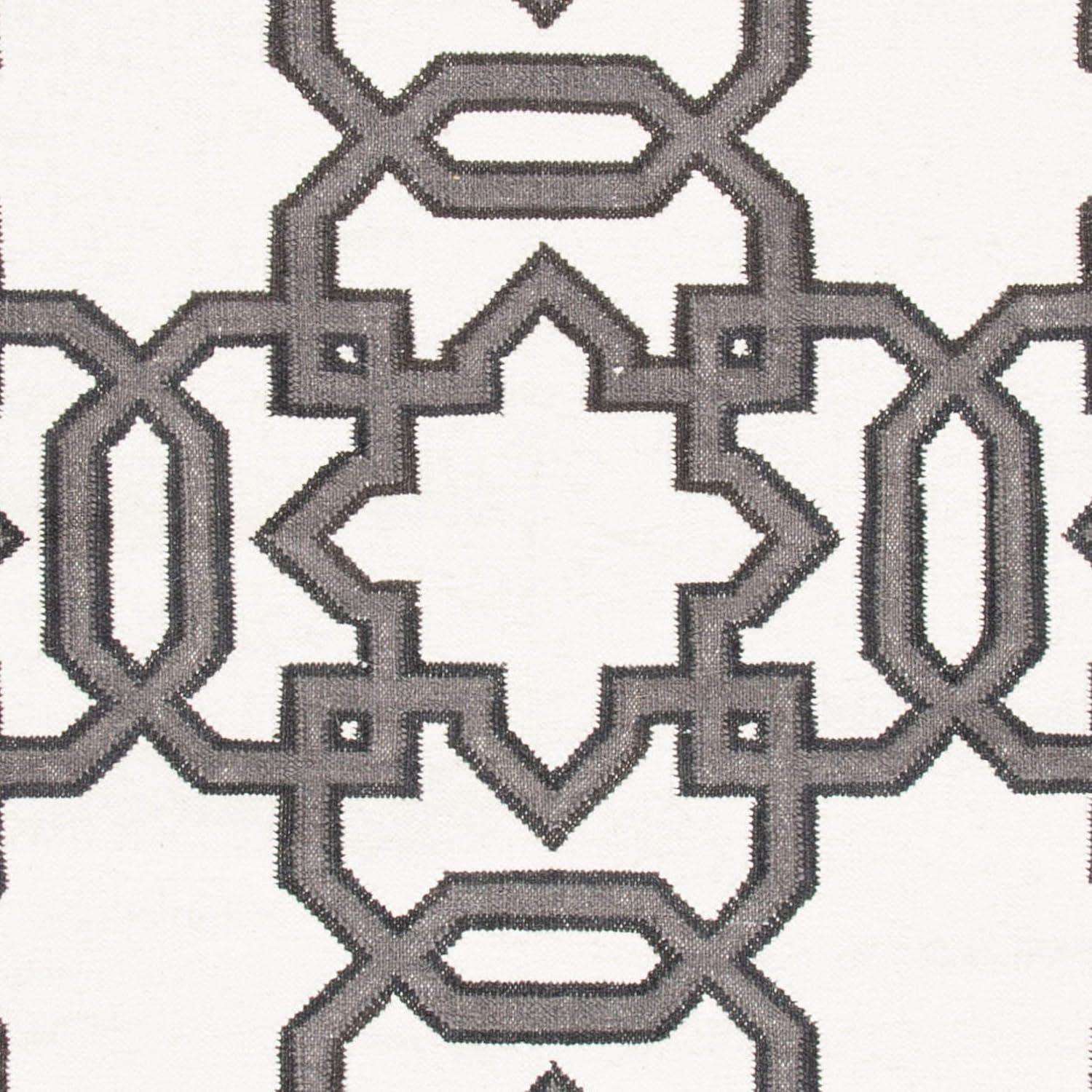 Amelah Hand Woven Flat Weave Wool Geometric Rug