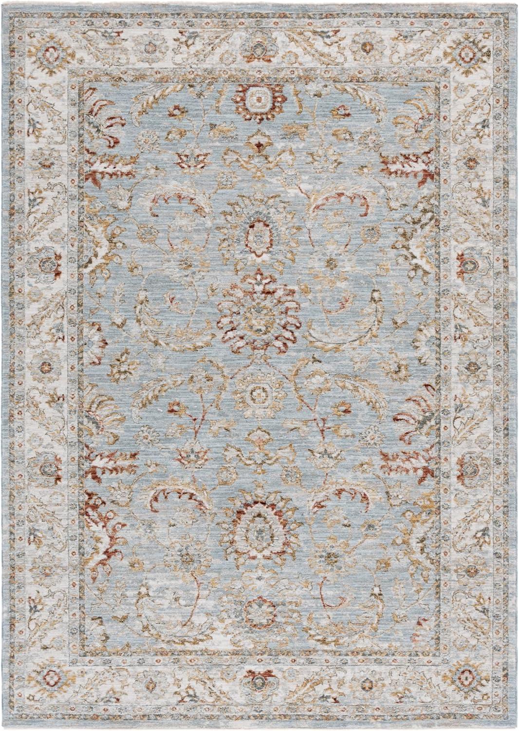 Hamilton HLT108 Power Loomed Area Rug - Blue/Gold - 5'3"x7'6" - Safavieh.