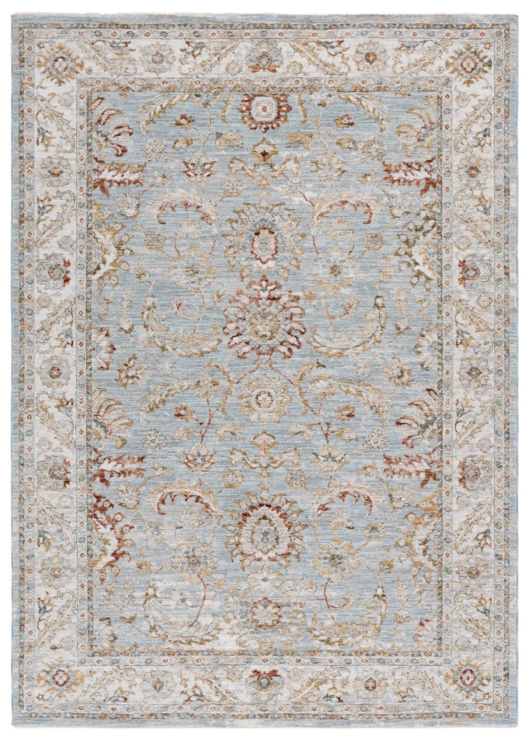 Hamilton HLT108 Power Loomed Area Rug - Blue/Gold - 5'3"x7'6" - Safavieh.