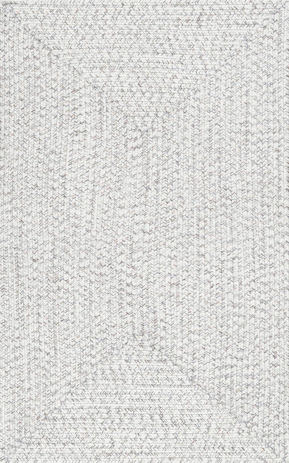 nuLOOM Wynn Braided Indoor/Outdoor Area Rug, 8' Square, Ivory