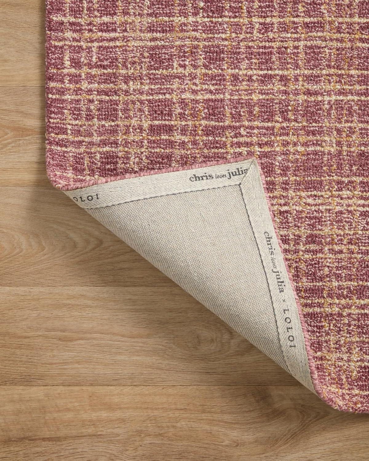 Chris Loves Julia x Loloi Polly Checkered Berry/Natural Area Rug