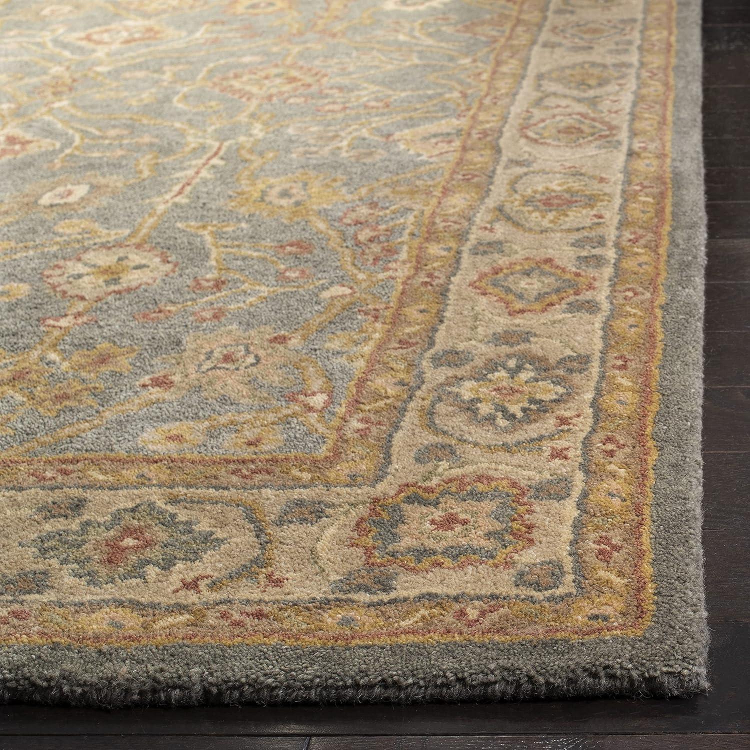 SAFAVIEH Antiquity Chanelle Oriental Wool Area Rug, Blue/Ivory, 9'6" x 13'6"