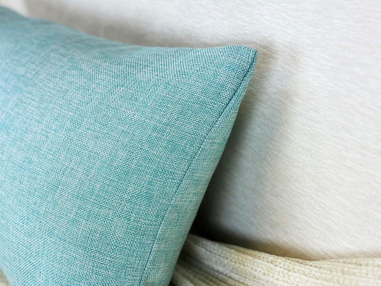 Aiking Home Woven Fine Faux Linen Throw Pillow Cover, size 12"x24", Wheat
