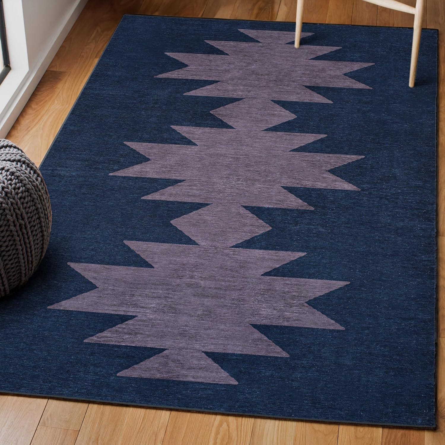 Chayton Minimalist Geometric Machine-Washable Area Rug - JONATHAN Y