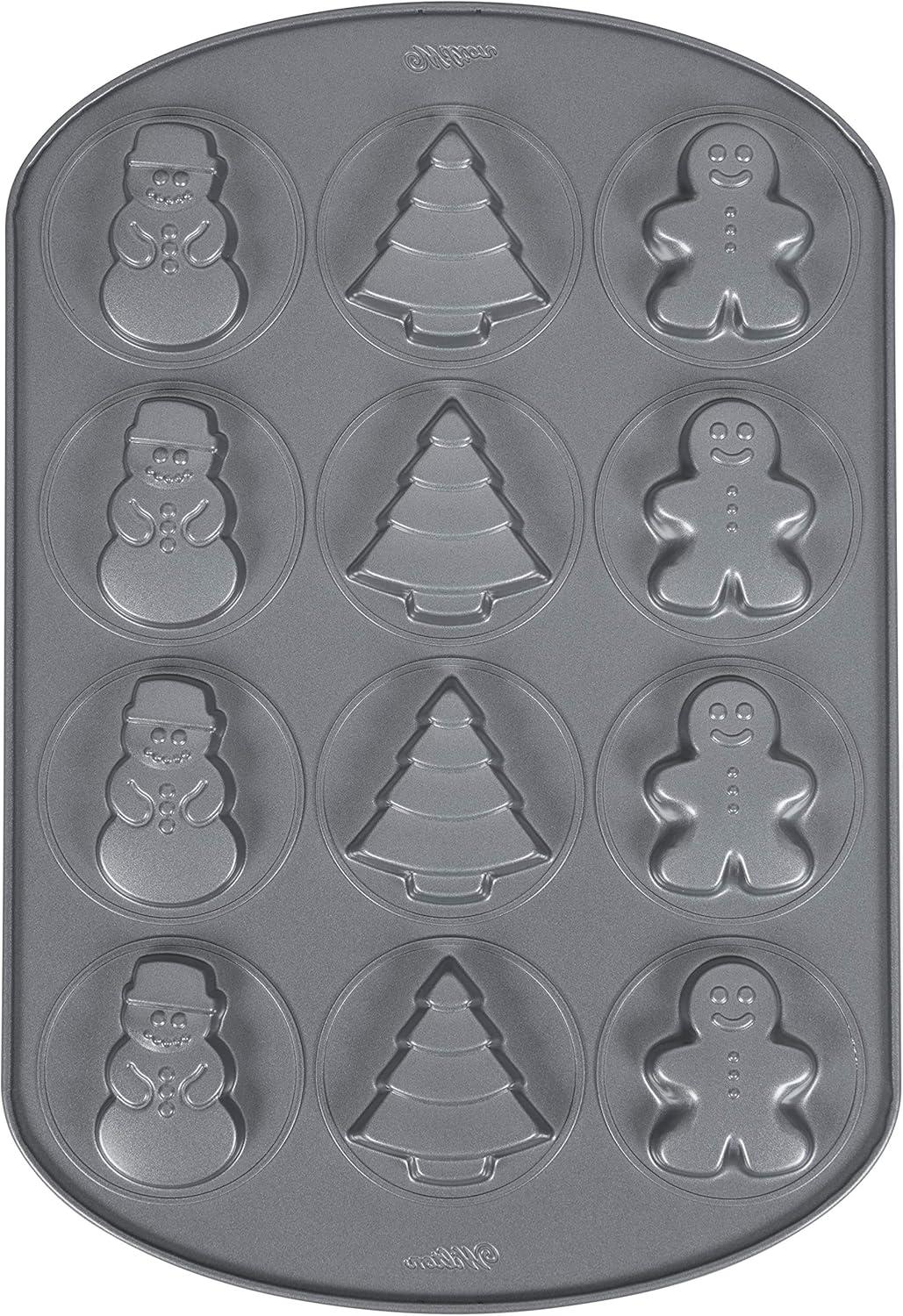 Non-Stick Holiday Shapes Cookie Sheet Pan, 12-Cavity