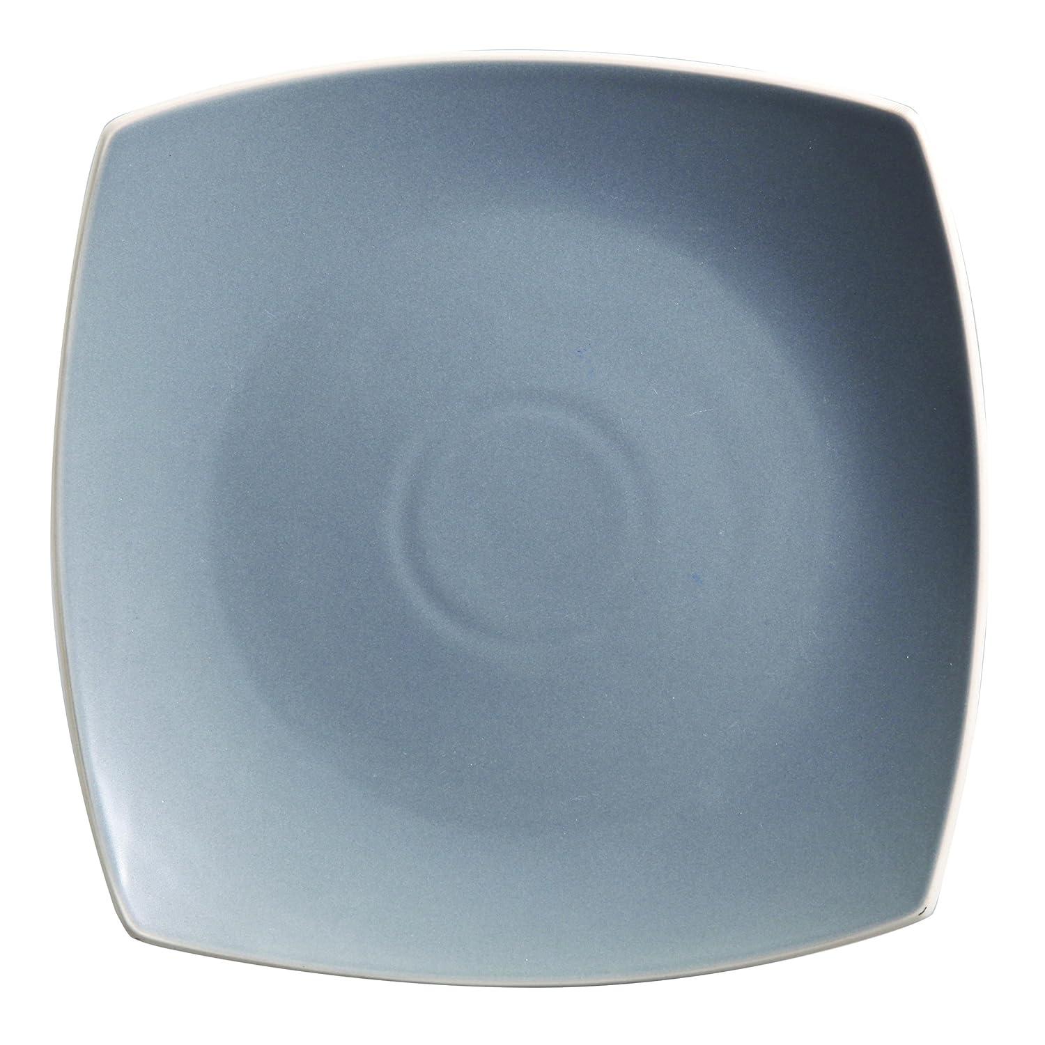 Gibson Soho Lounge Square 16-Piece Matte Stoneware Dinnerware Set Matte Grey