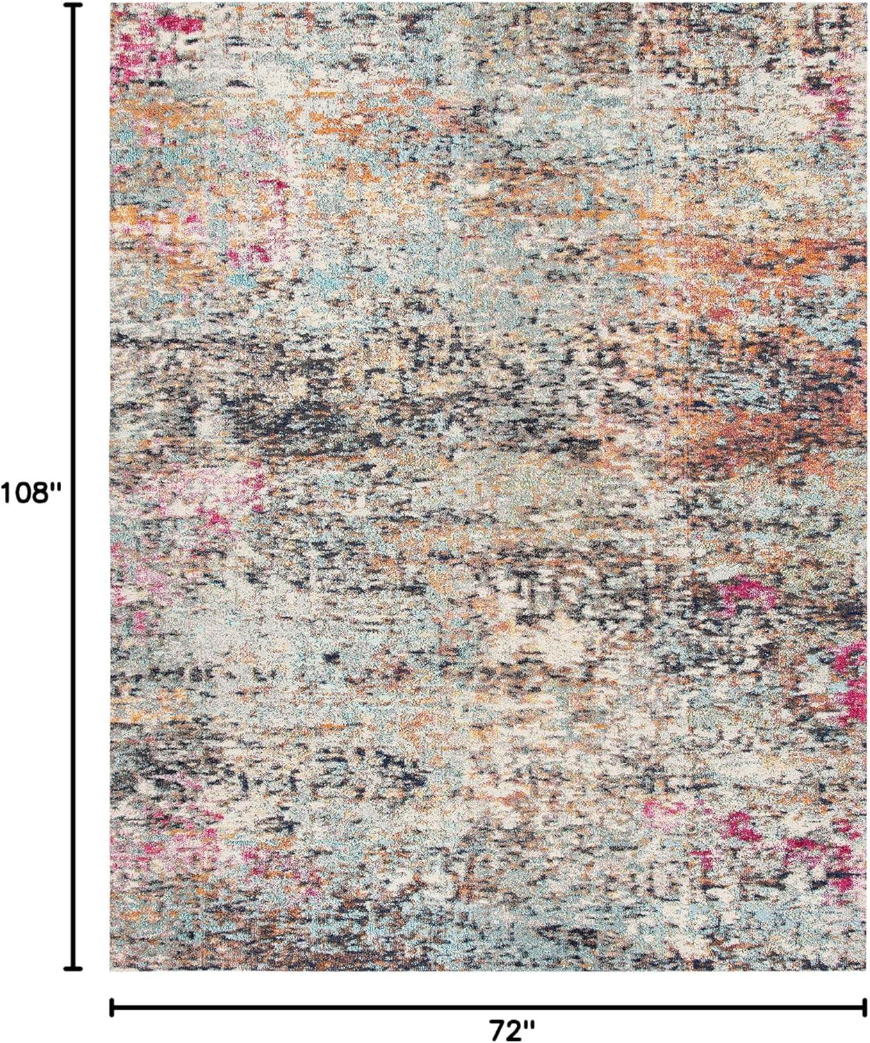 Madison MAD460 Power Loomed Indoor Area Rug - Black/Gold - 6'x9' - Safavieh