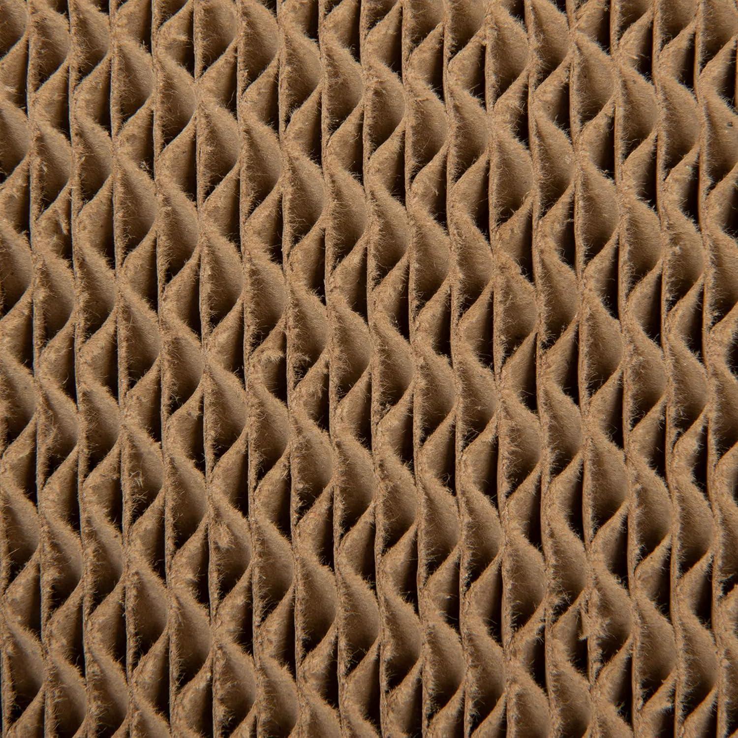 SmartyKat Super Scratcher & Scroll, Wide Corrugated Cat Scratcher for Indoor Cat & Kittens, Catnip Infusion Technology, Recycled Material, Brown