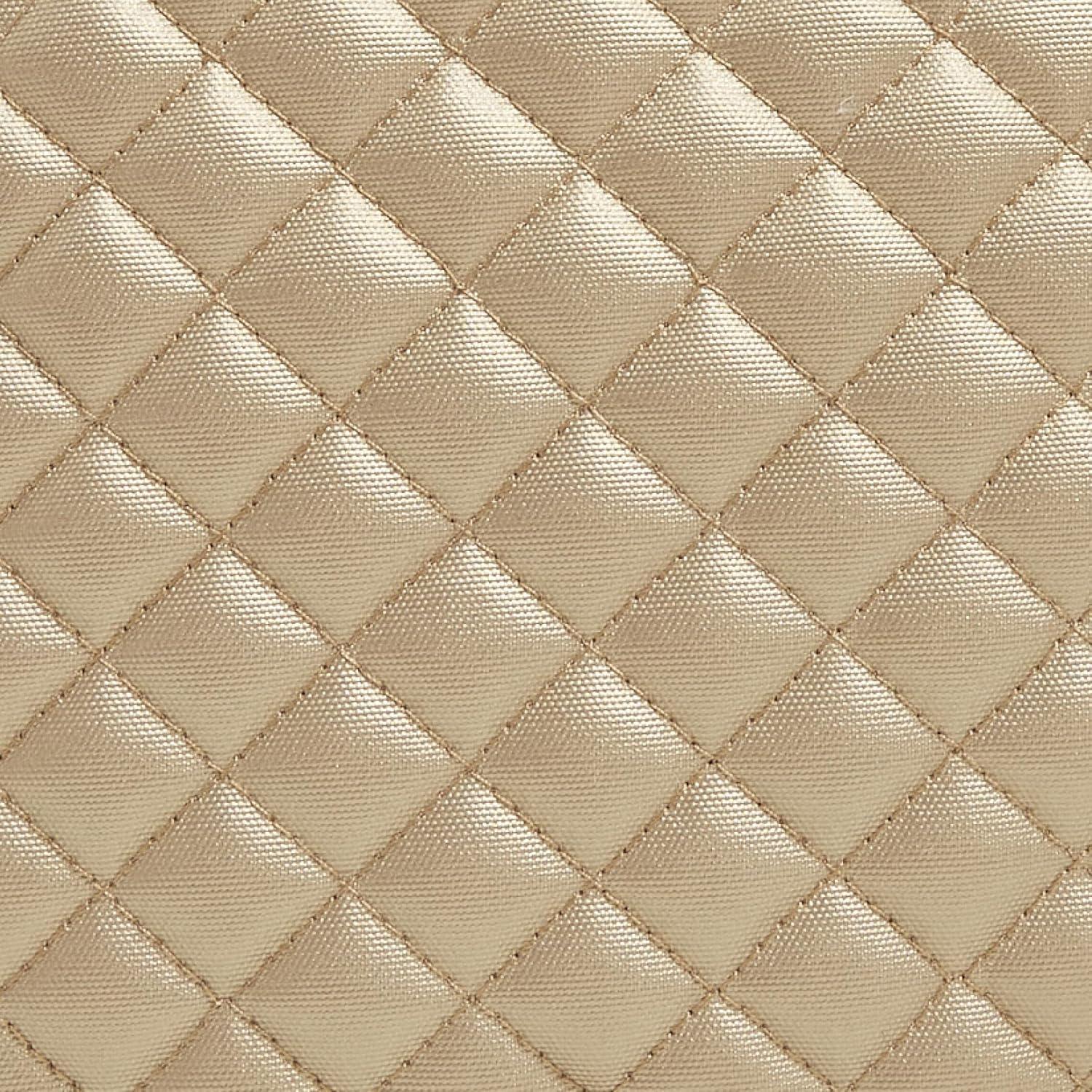 Champagne Gold Pearl Round Travel Jewelry Organizer Case