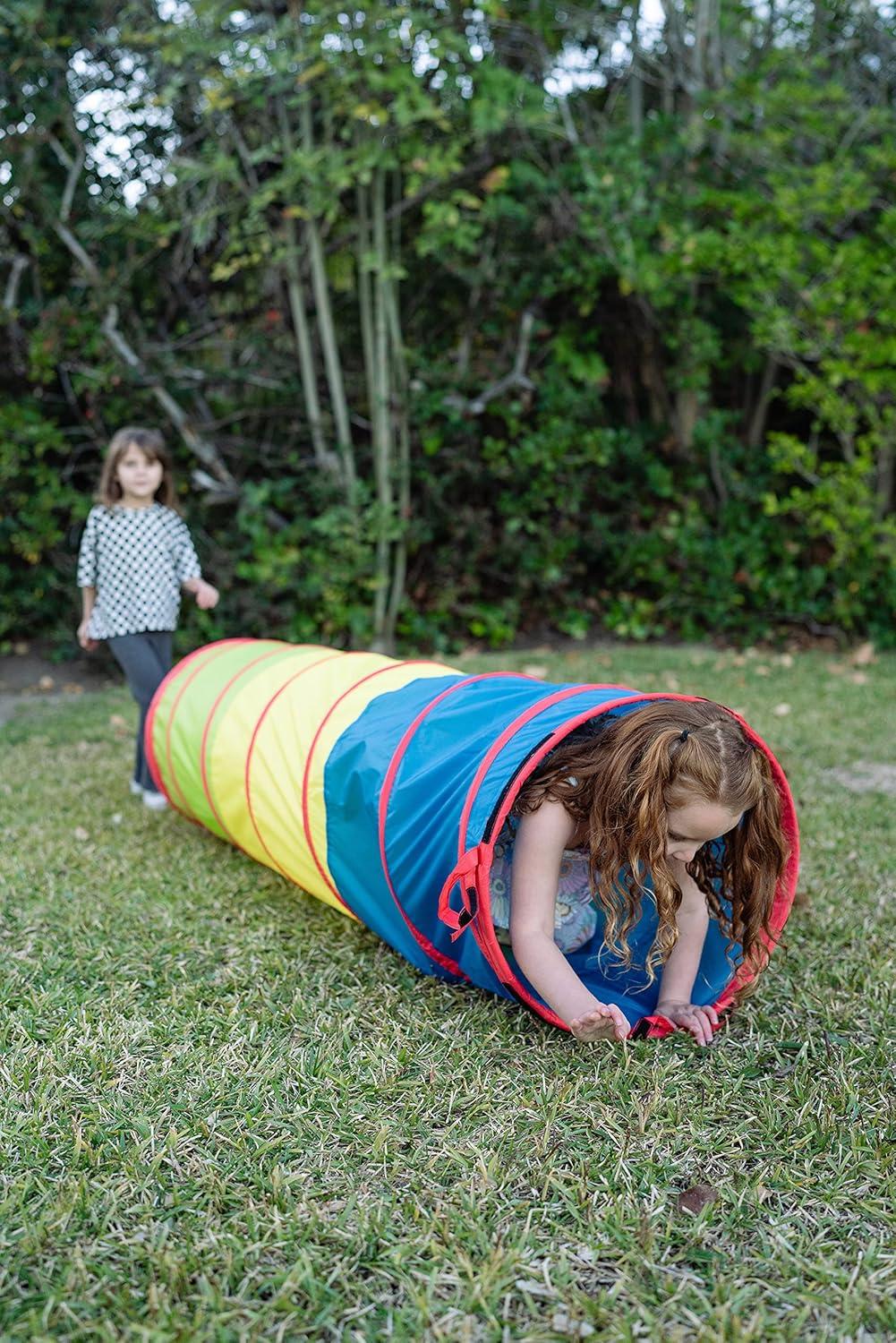 Pacific Play Tents 20560 Primary Color 6' Play Tunnel Kids Camping Outdoor Play