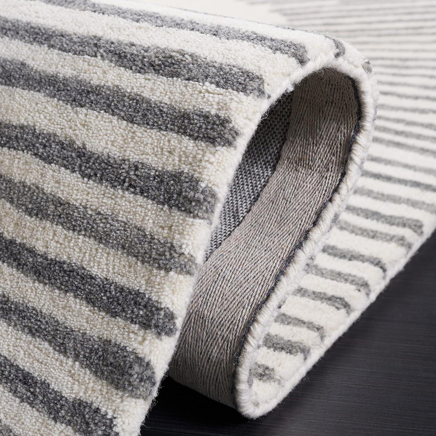 Fifth Avenue FTV129 Hand Tufted Indoor Area Rug - Ivory/Grey - 8'x10' - Safavieh