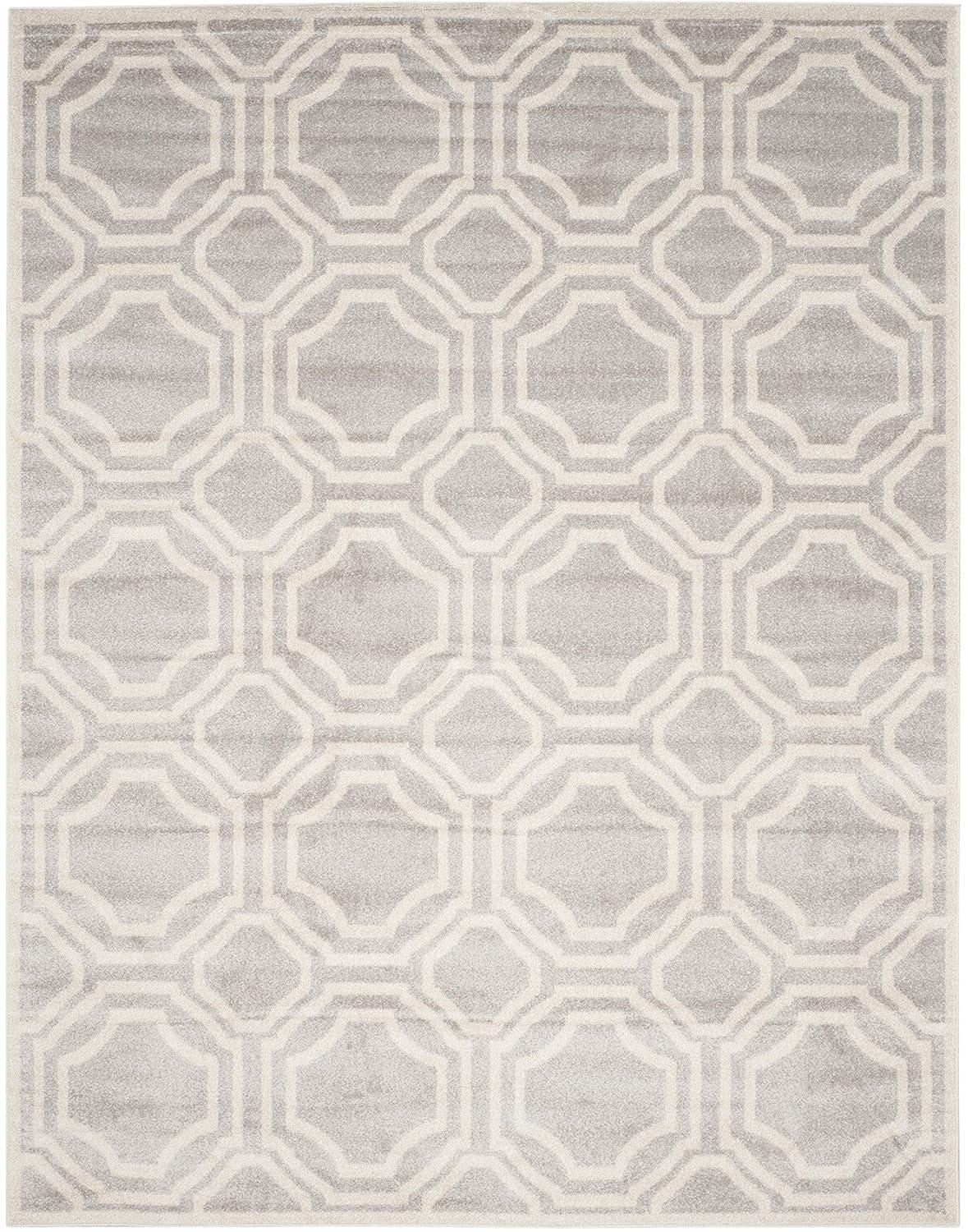 Amherst AMT411 Power Loomed Area Rug - Light Grey/Ivory - 8'x10' - Safavieh.