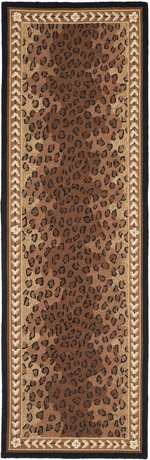 Chelsea HK15 Handmade Runner Rug - 2'6"x16' - Black/Brown - Safavieh