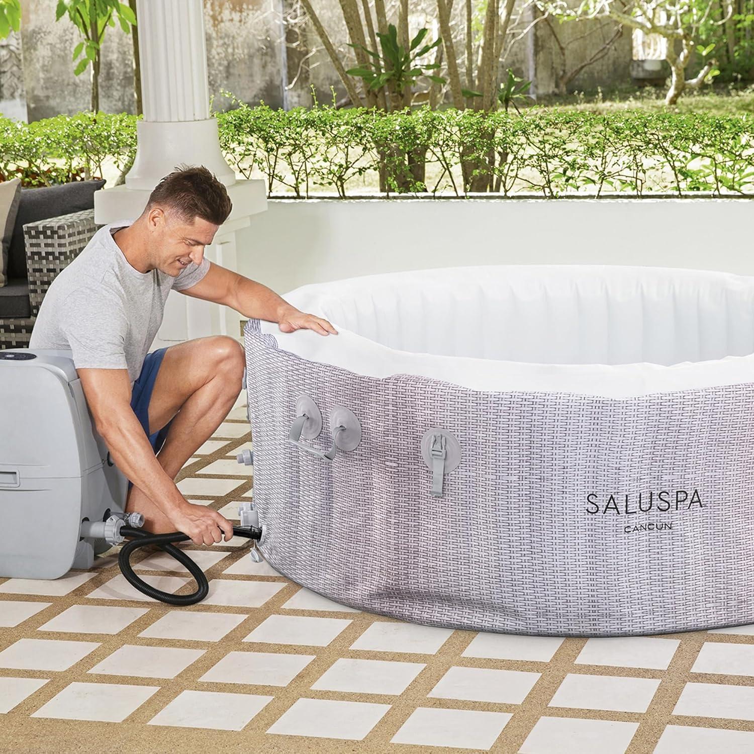 Bestway SaluSpa Cancun AirJet Inflatable Hot Tub with 120 Soothing Jets