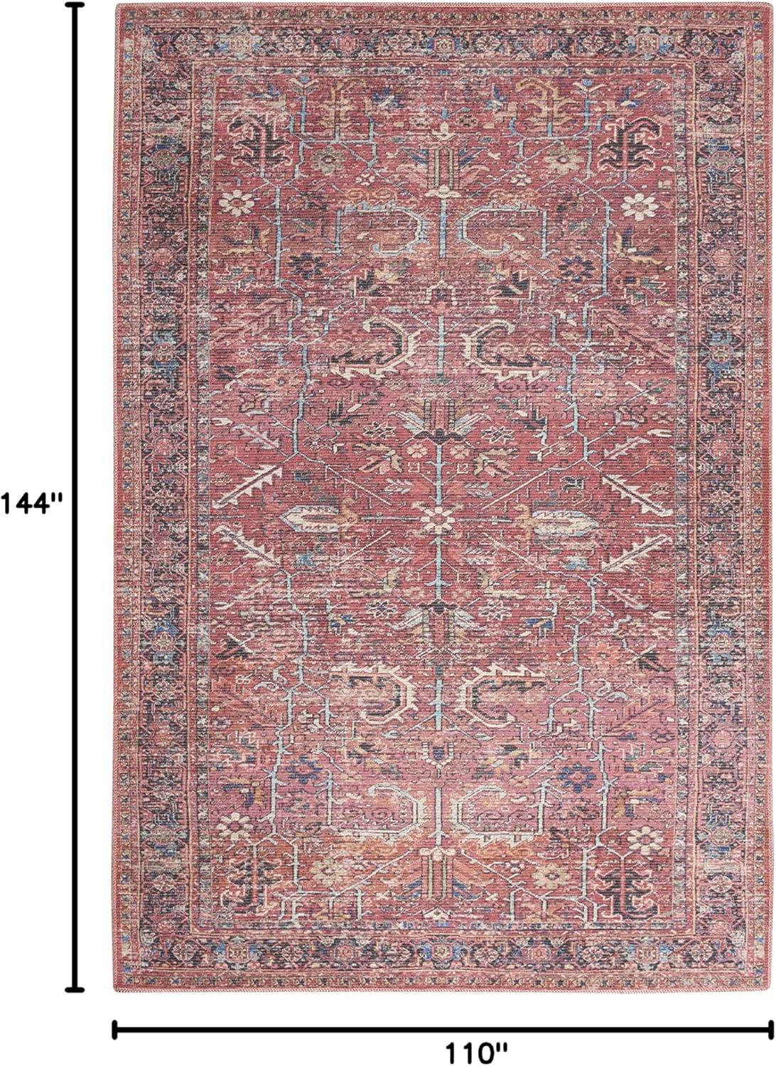 Machine Washable Oriental Red Area Rug