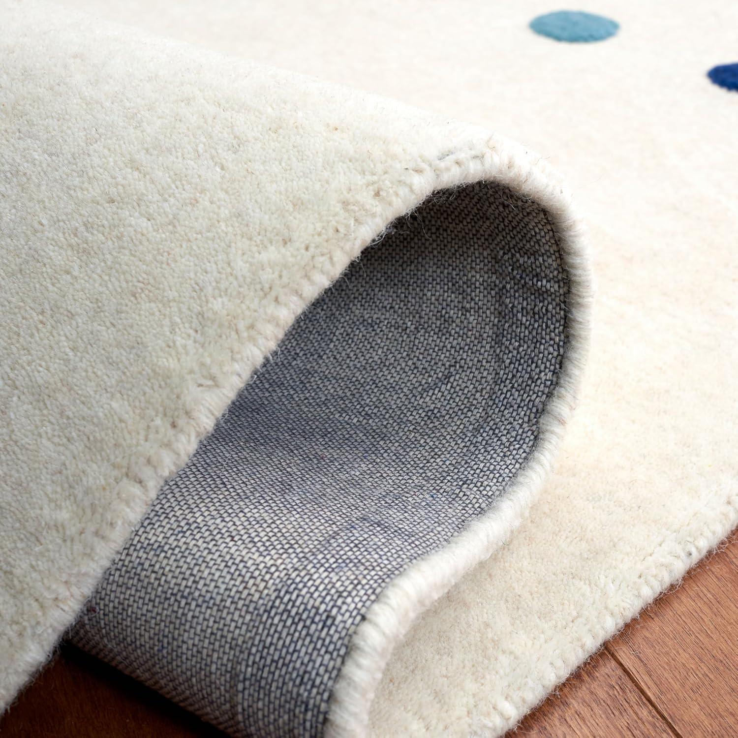 SAFAVIEH Kids Colorful Polka Dots Runner Rug, Ivory, 2'3" x 6'