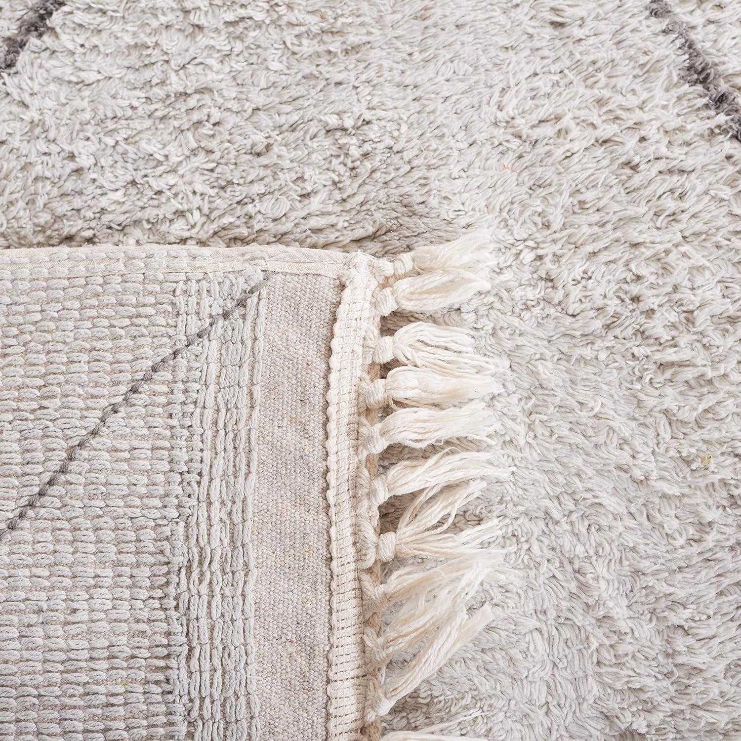 Easy Care ECR210 Hand Woven Machine Washable Indoor Area Rug - Grey/Ivory - 5'x8' - Safavieh