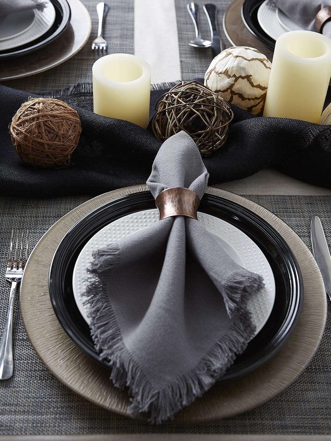 Grey Tweed PVC Placemat (Set of 6)