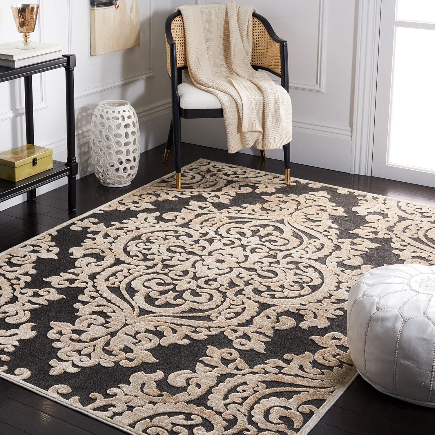 Paradise PAR390 Power Loomed Area Rug - Stone - 7'6"x10'6" - Safavieh.