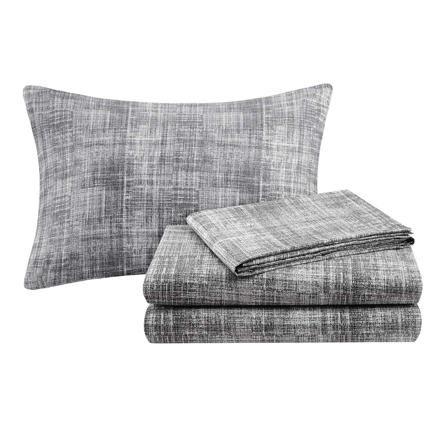 Madison Park Essentials Saben Striped Comforter Set with Cotton Bed Sheets