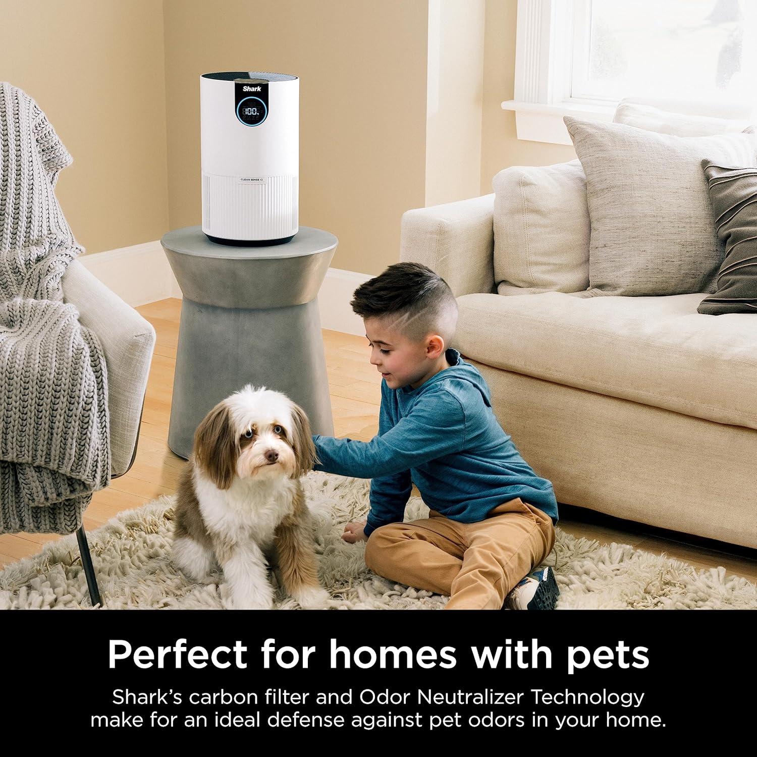 Shark Shark HP132 Clean Sense Air Purifier with Odor Neutralizer Technology, HEPA Filter, 500 sq. ft.White