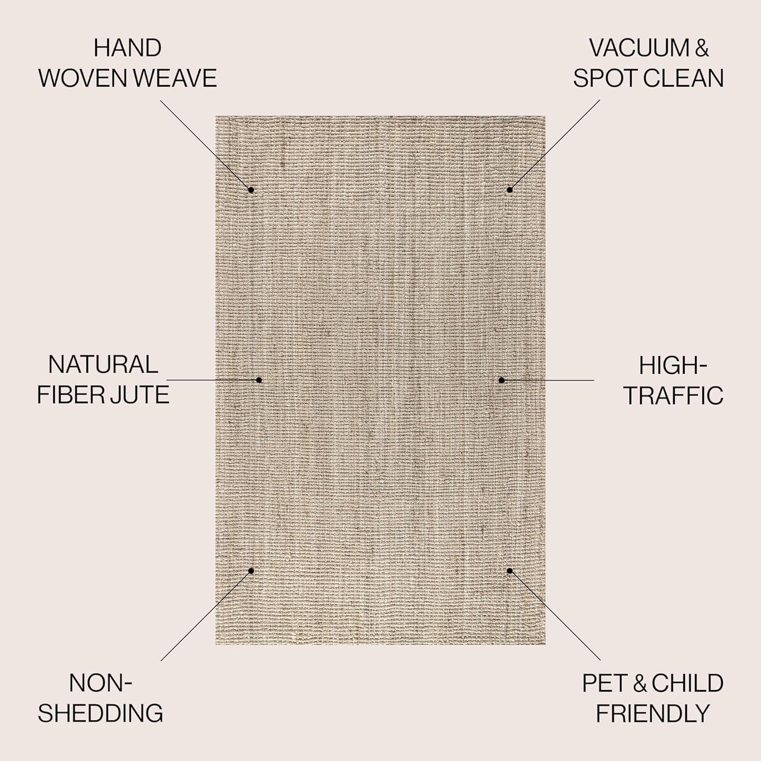 Pata Hand Woven Chunky Jute Indoor Area Rug - JONATHAN Y