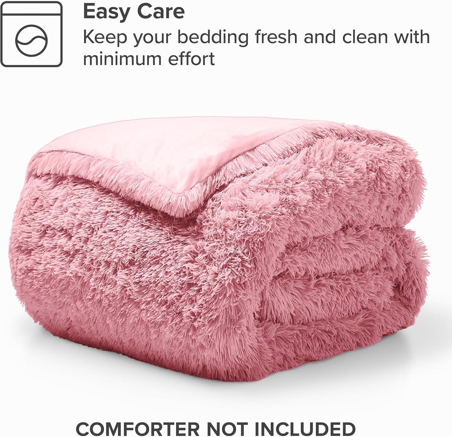 Bare Home Shaggy Fleece Plush Duvet Cover