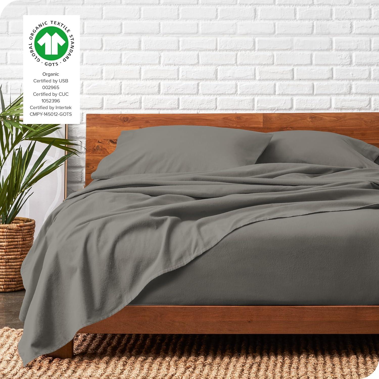Bare Home Organic 100% Cotton Flannel Sheet Set