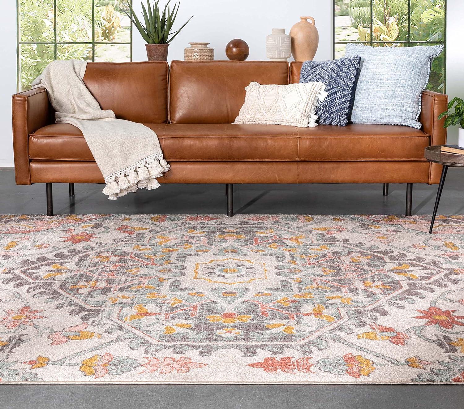 Well Woven Mystic Gwendolyn Blush Bohemian Oriental Medallion Rug