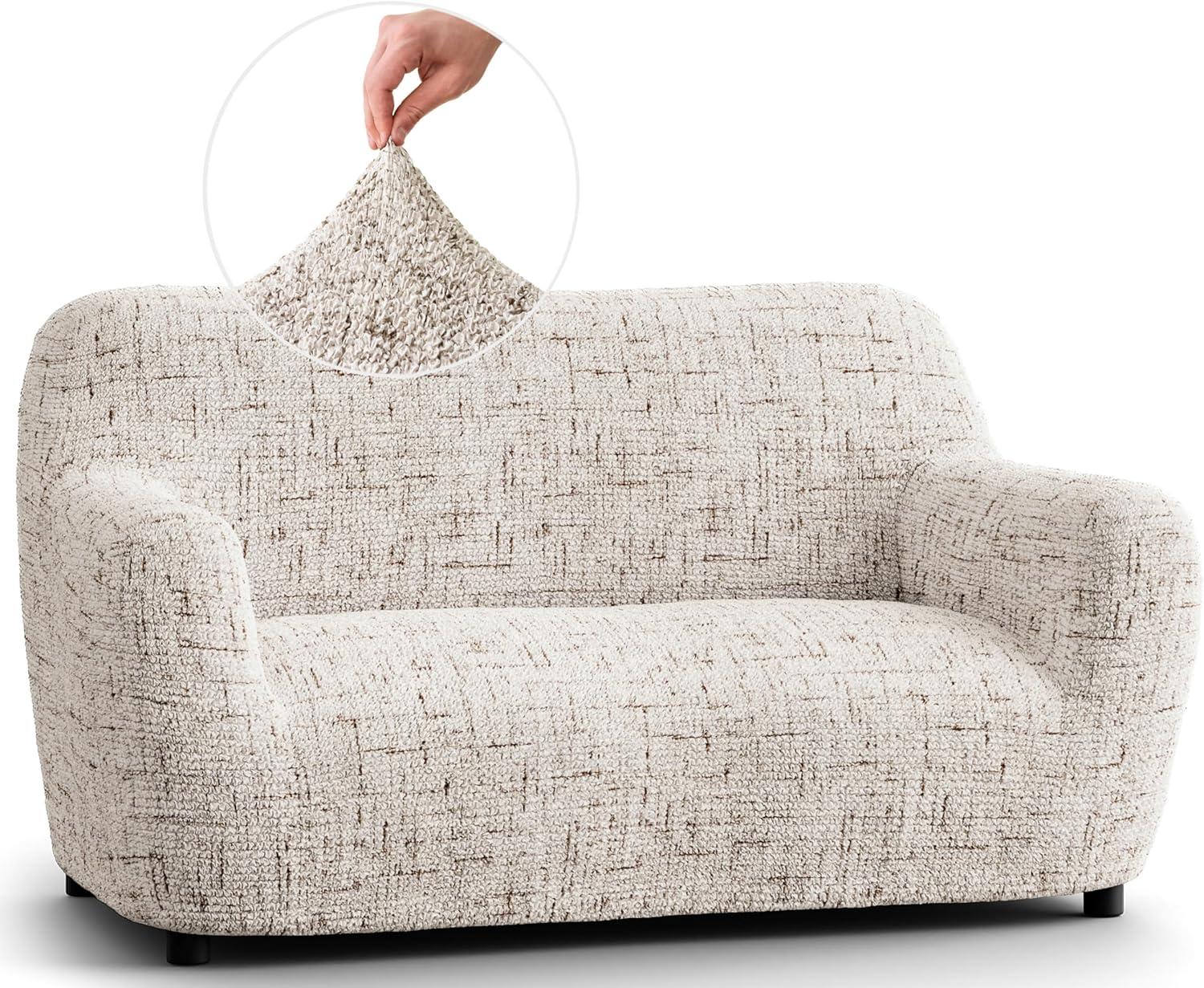 Stretchy Slipcover for Loveseat Sofa - Durable & Stylish - Microfibra Printed Collection