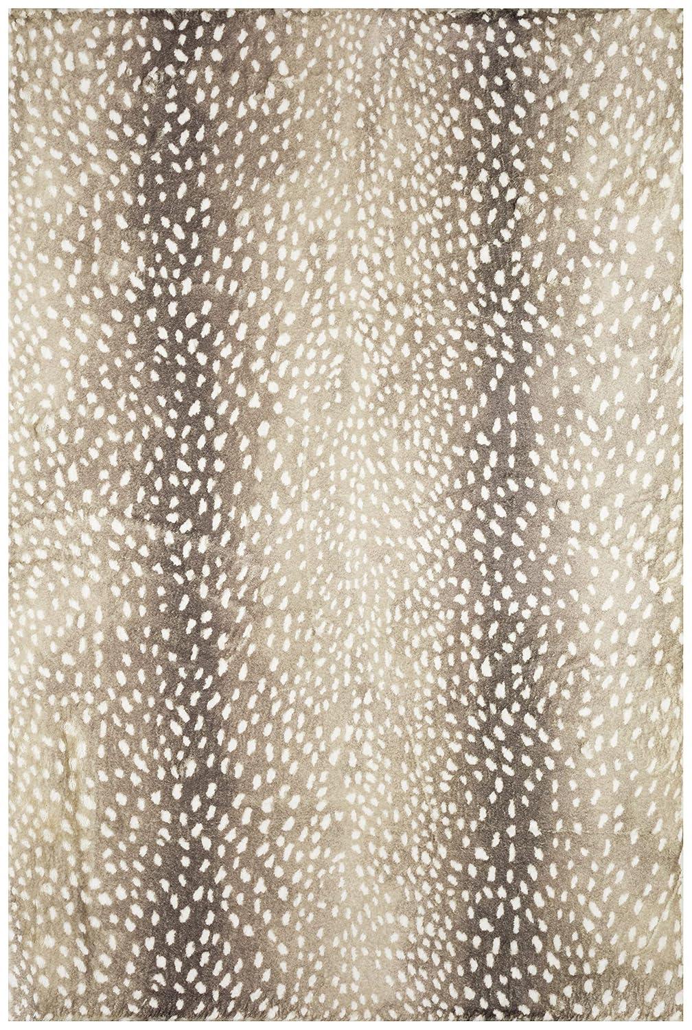 Addison Rugs Indoor/ Outdoor Addison Safari Gazelle Animal Print Washable Area Rug 8' x 8' - Fawn