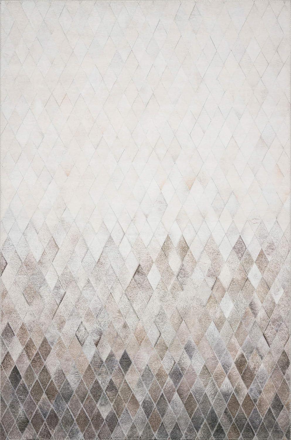 Maddox Sand & Taupe Faux Cowhide 5' x 7'6" Area Rug