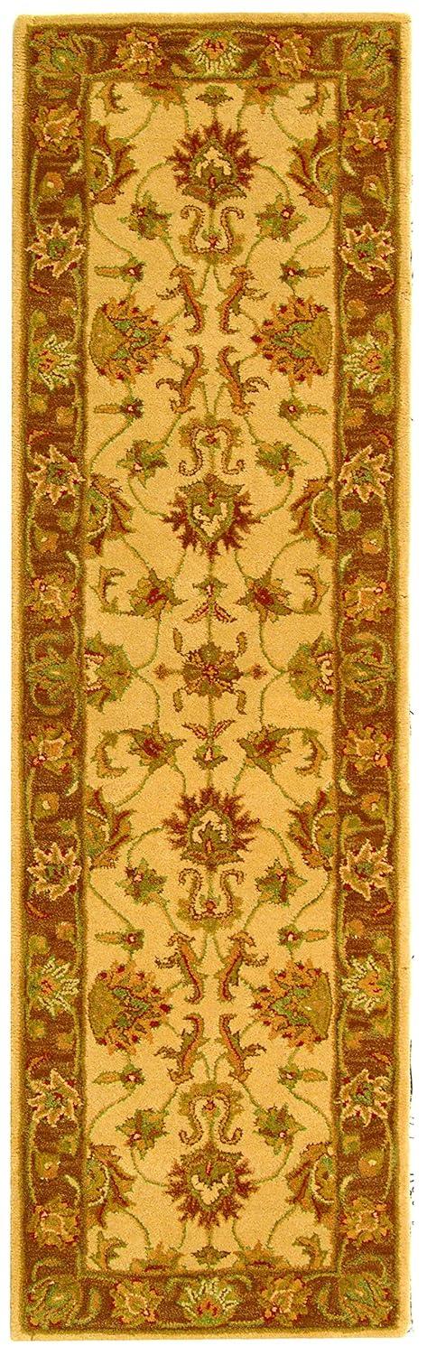 Heritage HG343 Hand Tufted Runner Rug - Ivory/Brown - 2'3"x8' - Safavieh.