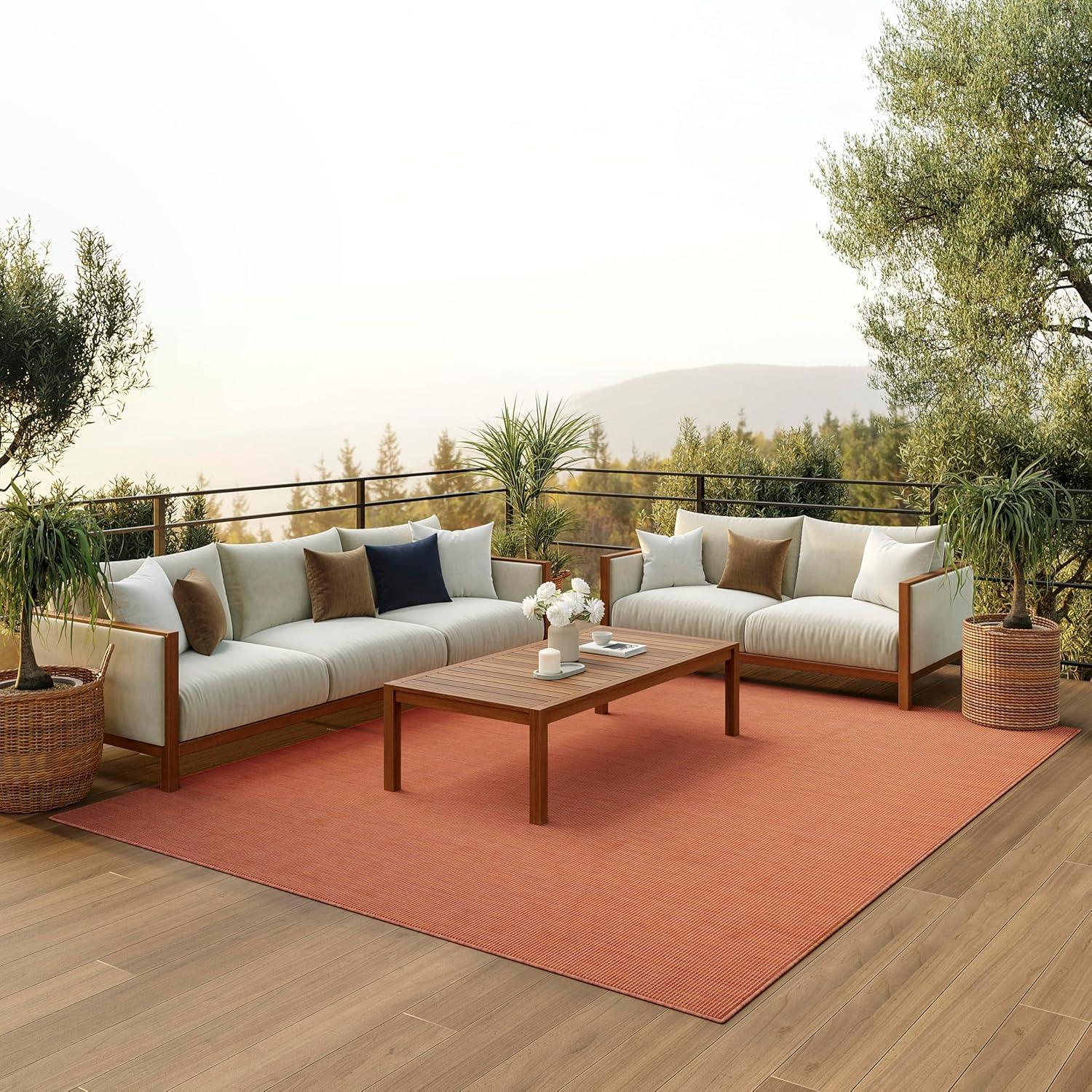 Nourison Positano POS01 Indoor/outdoor Area Rug - Terracotta 10' x 14'