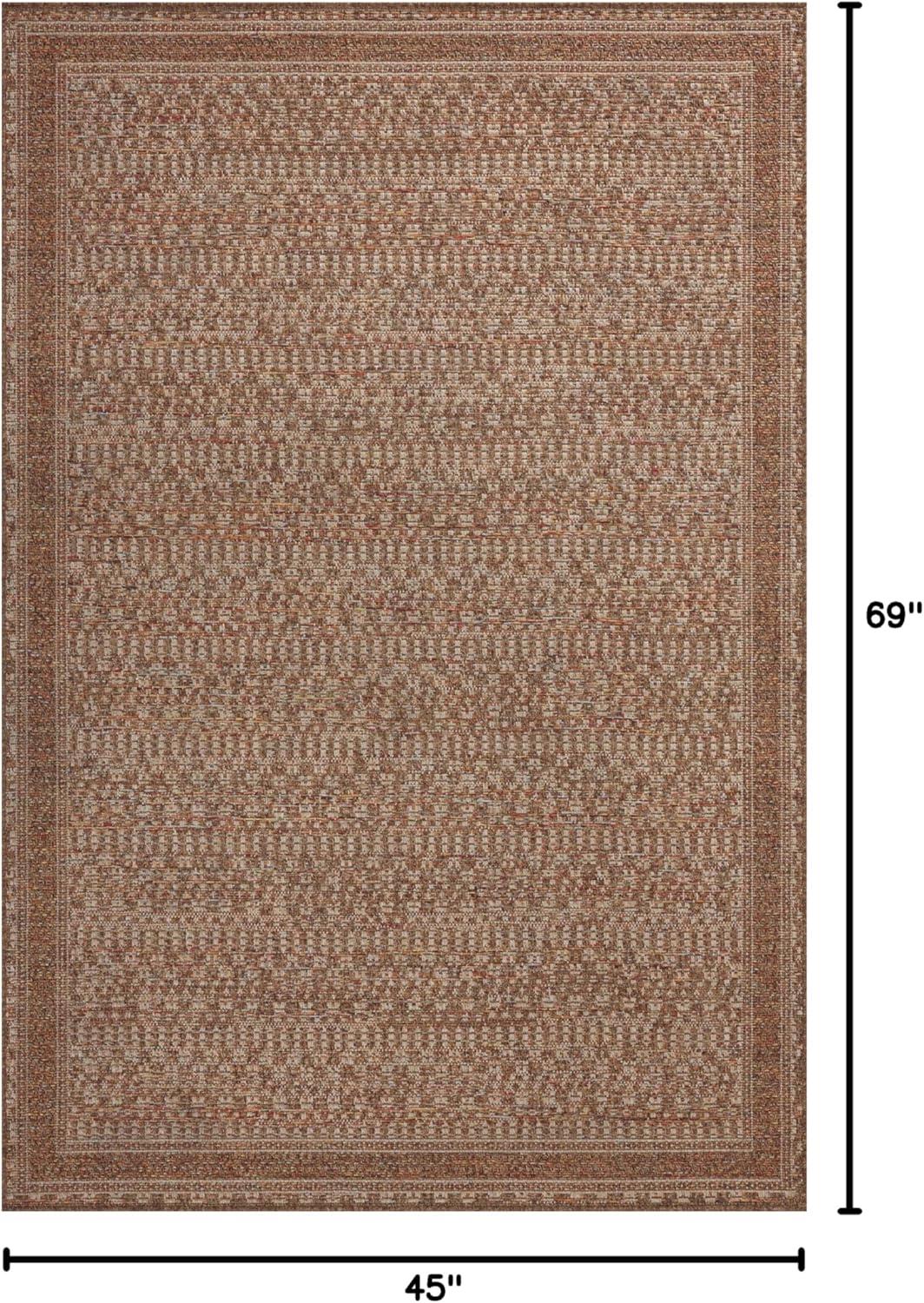 Merrick Natural Fiesta Geometric 3'-9" x 5'-9" Synthetic Rug