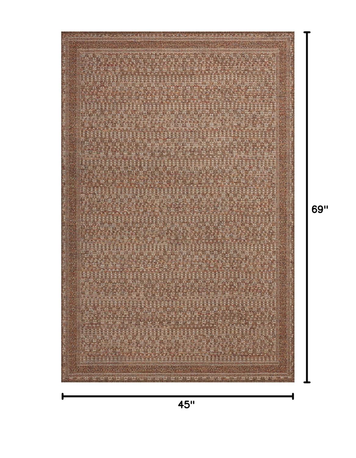 Loloi II Merrick Collection MER-08 Natural/Fiesta 3'-9" x 5'-9" Indoor/Outdoor Accent Rug