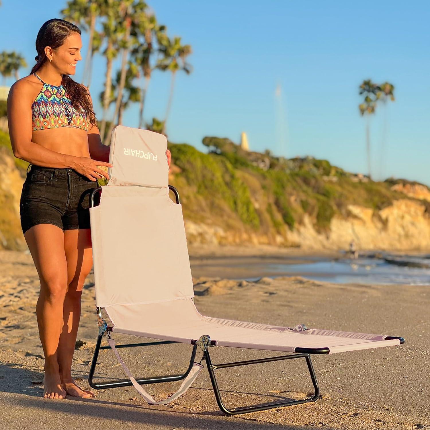 EasyGo Products Adjustable Pool Chair Outdoor Chaise Lounges Set of Black