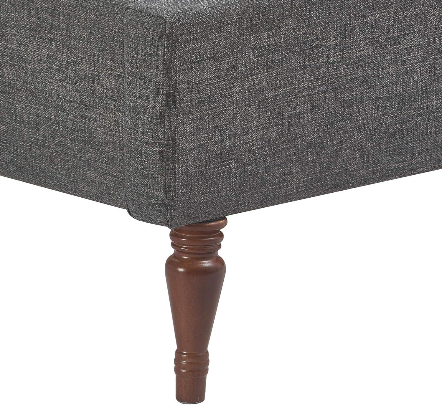 Queen Elmhurst Upholstered Wing Bed Frame Gray - Finch