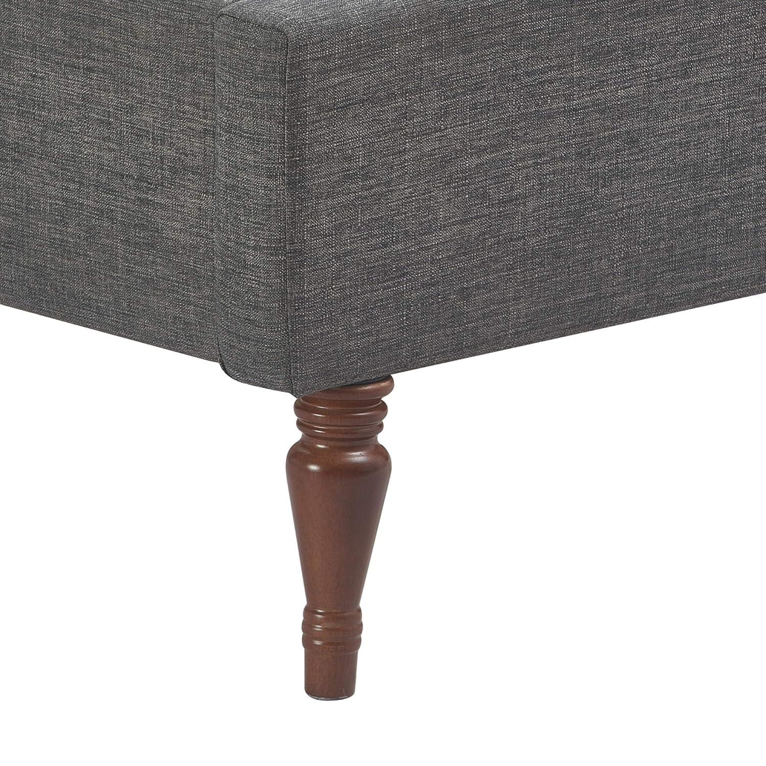 Queen Elmhurst Upholstered Wing Bed Frame Gray - Finch