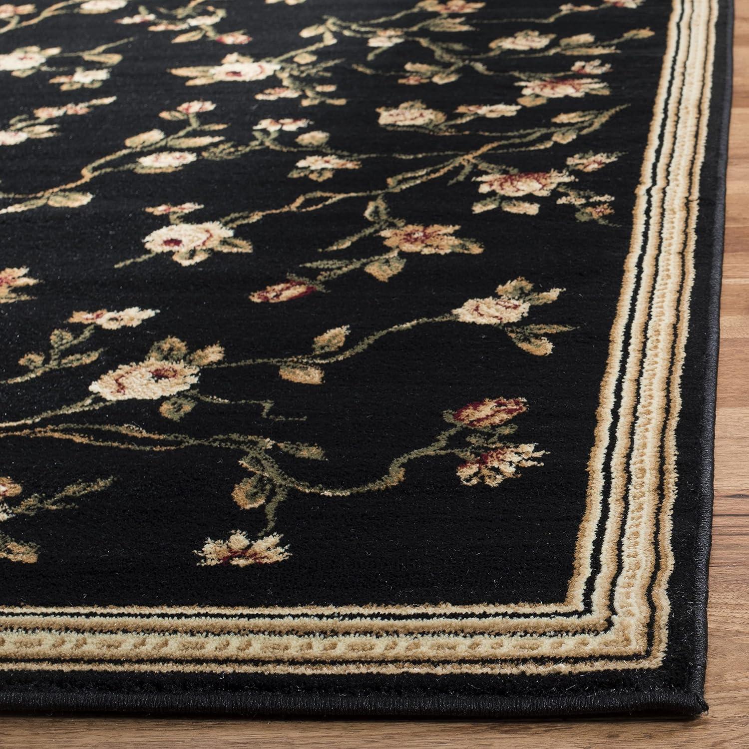 Lyndhurst LNH220 Power Loomed Runner Rug - Black - 2'3"x8' - Safavieh.