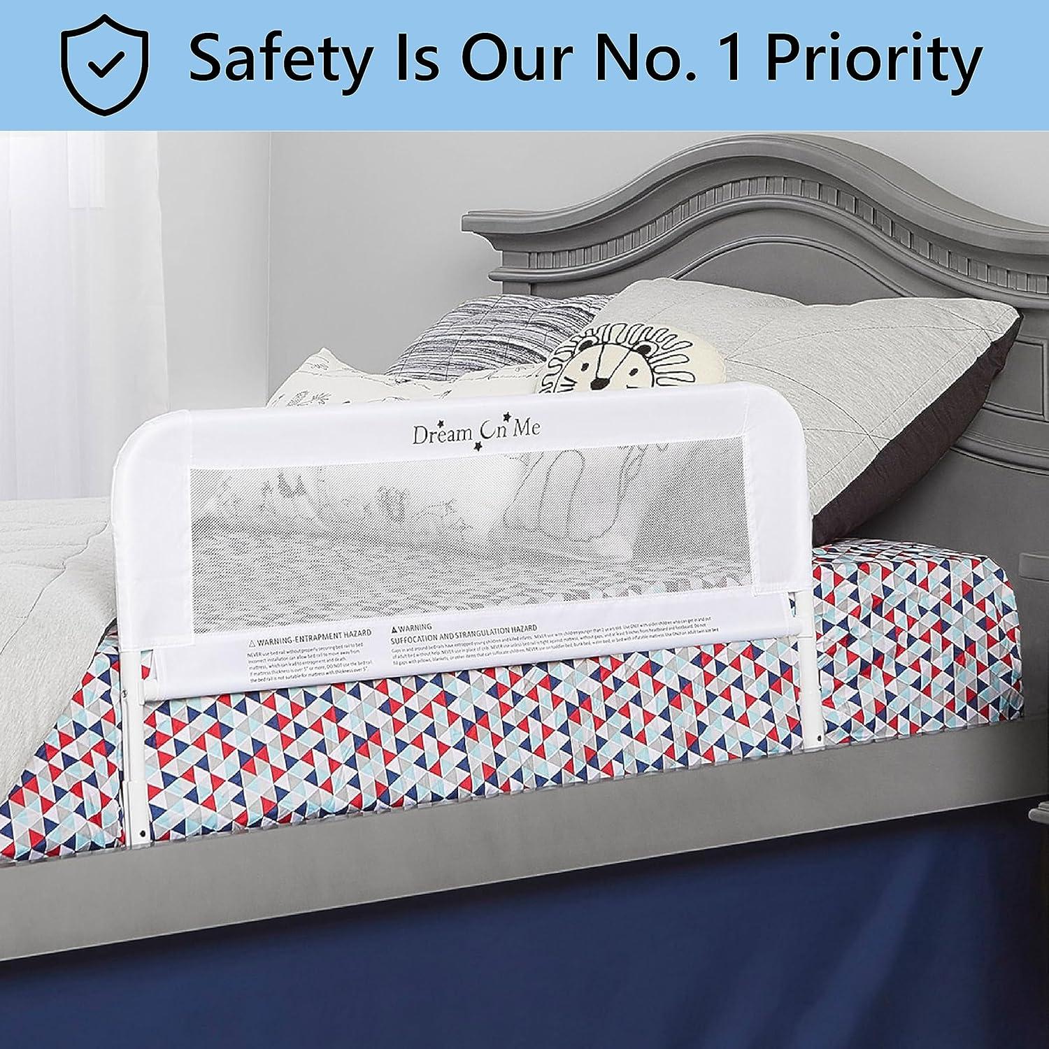 Dream On Me Mesh Security Bed Rails, Double Pack, In White